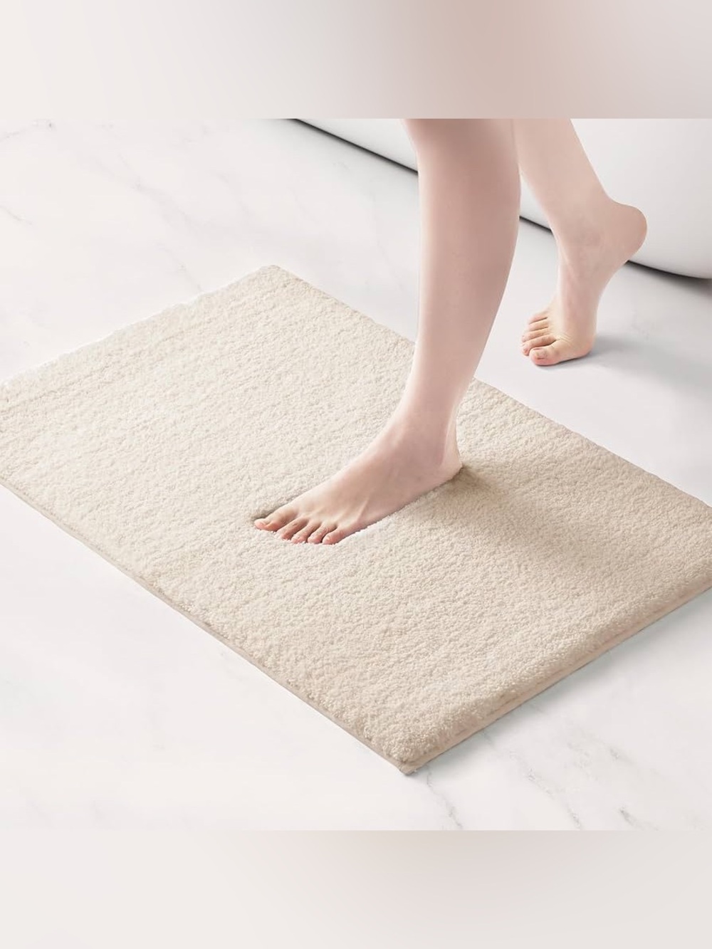 Madison Park Marshmallow Super Soft & Absorbent Bath Rug, 20 x 30, Natural